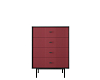 Комод вертикальный с четырьмя ящиками "Emerson" арт EM18/red/L 100_100_1929312
