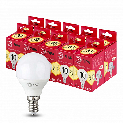 Лампа светодиодная Эра  E14 10Вт 2700K LED P45-10W-827-E14 R 400_400_2842477
