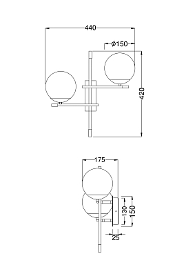 Настенный светильник (бра) Maytoni MOD050WL-02G 400_400_857465