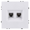 Розетка двойная Ethernet RJ-45 и со шторками, без рамки Kollinger Eclipse EC-018WG 100_100_3118851