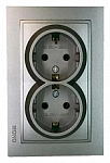Розетка двойная с заземлением с крышкой Mono Electric Despina 102-242404-120 250_100_Array