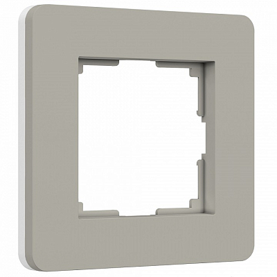Рамка на 1 пост Werkel Split (дымчатый/белый, soft-touch) W0013067 400_400_2131136