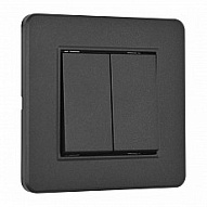 Выключатель двухклавишный Arte Milano SET16-1 SET16-1-30-2 black 500_191_2306031
