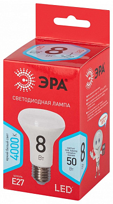 Лампа светодиодная Эра  E27 8Вт 4000K LED R63-8W-840-E27 R 400_400_2842481