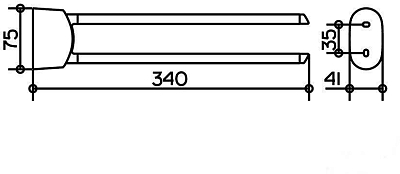 11620010000 ELEGANCE Полотенцедержатель повортный 340 мм, хром 400_400_1435768