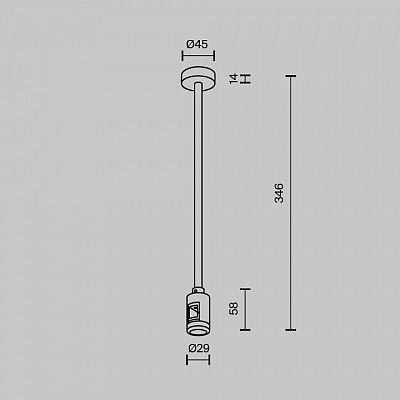 Основание на штанге Maytoni Technical Flarity TRA158C-S1-PT 400_400_2767196