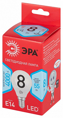 Лампа светодиодная Эра  E14 8Вт 4000K LED P45-8W-840-E14 R 400_400_2842506
