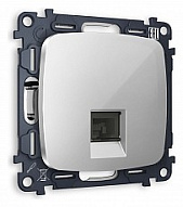 Розетка телефонная RJ-11 со штрокой, без рамки Ambrella Volt OMEGA MO412030 500_191_2307286