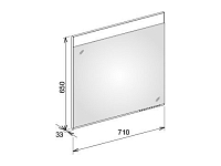 11596171500 EDITION 400 Зеркало с подсветкой 710x650х33 mm 250_100_2731345