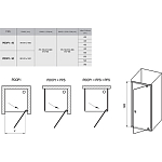 PDOP1-90 черный + транспарент, Pivot душевая дверь одноэлементная 250_100_2415935