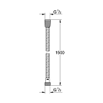 28143001 Relexaflex Metal Longlife Душевой шланг металлический 1500 мм, макс. давление 16 бар, хром (замена арт. 28143000) 250_100_1439285