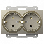 Розетка двойная с заземлением, без рамки Elbi Eleсtriс Zena Vega 609-011400-907 250_100_2195374