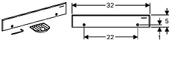 154.336.FW.1 декоративная накладка, нерж.сталь. 250_100_1436539