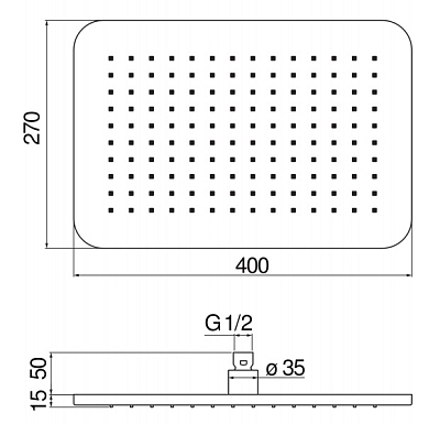 AD139/133CR верхний душ 40х27 см 400_400_2407645