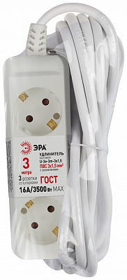 Удлинитель Эра  U-3e-3m-3x1,5 400_400_2404899