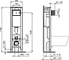 W220101 CЕТ CONNECT подвесной унитаз E803501, крышка функцией плавного закрытия E712701, E233267 PROSYS ECO FRAME M Встраиваемая инсталляция 100_100_2418500