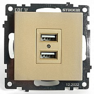 Розетка USB type A без рамки Stekker Катрин 49229 500_191_2300941