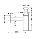 52105000 HG Flowstar S сифон 250_100_2406527