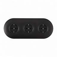 Розетка с заземлением и со шторкой Arte Milano SET08-3 SET08-3-40-1x3 black 500_191_2306019