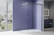 AQ.WISL.120.1GM Душевая перегородка раздвижная Walk in с держателем 1200x2000 профиль оружейная сталь, стекло прозрачное 5/6мм 250_100_2735069