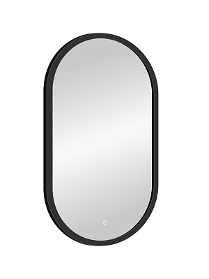 Зеркало Prime Black Led 450x800 с сенсором, холодная подстветка, рама МДФ 400_400_2904759