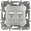Розетка двойная Ethernet RJ-45 без рамки Эра Эра 12 12-3108-03 100_100_2393695