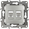 Розетка двойная Ethernet RJ-45 без рамки Эра Эра 12 12-3108-03
