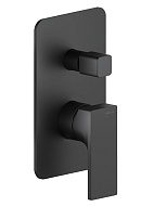 SE124100BM SEVEN смеситель для ванны (внешняя и скрытая часть) матовый черный 500_191_3226719