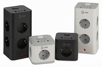 Сетевой фильтр Эра  TWR-8es-1,5m-4USB-W 400_400_2873560