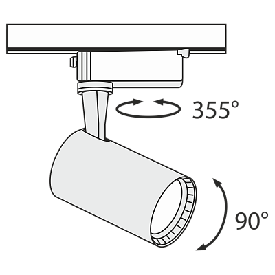 Трековый светильник Technical TR003-1-6W3K-B 400_400_2210106