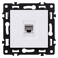 Розетка телефонная RJ-11 со штрокой, без рамки Kollinger Asthetik AS-019WH 500_191_3118970