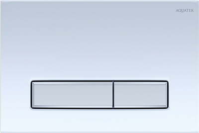 KDI-0000022 (009A-1) Панель смыва Slim Белая глянец (клавиша прямоугольная, никель ) 400_400_3226444