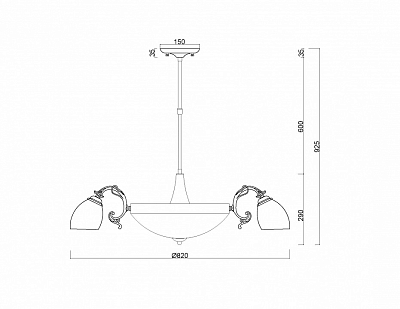 Люстра на штанге MyFar Ceiling MR1524-11C 400_400_1994842