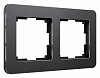 Рамка на 2 поста Werkel Platinum (черный алюминий) W0022608 100_100_2130315