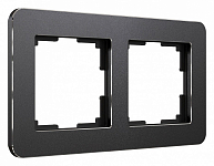 Рамка на 2 поста Werkel Platinum (черный алюминий) W0022608 250_100_2130315