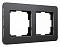 Рамка на 2 поста Werkel Platinum (черный алюминий) W0022608