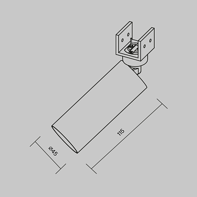 Уличный трековый светильник Outdoor O-TR01-1-S-8WB3K 400_400_824930