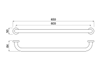 AQ4996BG поручень 650 мм, шлиф. золото 250_100_2413640