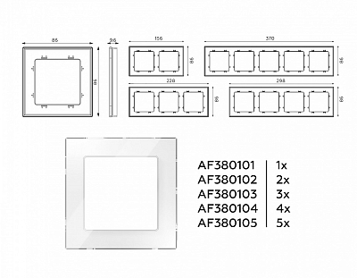 Рамка на 2 поста Ambrella Volt ALFA AF330102 400_400_2184189