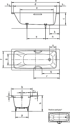 Ванна Cayono Мод.747 150х70x41 белый 400_400_2419116