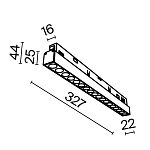 Трековый светильник Technical TR031-4-18W3K-S-DS-W 250_100_847375