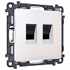 Розетка двойная Ethernet RJ-45 без рамки Ambrella Volt ALFA MA212110 100_100_2193056