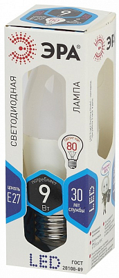 Лампа светодиодная Эра Стандарт E27 9Вт 4000K LED B35-9W-840-E27 400_400_2473728