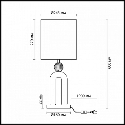 Настольная лампа декоративная Odeon Light Bagel 5410/1T 400_400_2121897