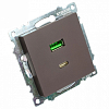 Розетка 2хUSB type A и C без рамки Stekker Катрин 50057 100_100_2160619