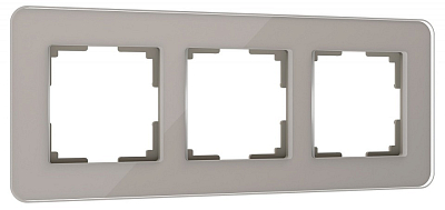 Рамка на 3 поста Werkel Elite (дымчатый, стекло) W0032417 400_400_2129957