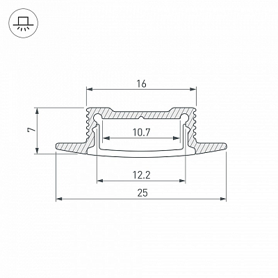 Профиль Arlight SL-SLIM-H7-F25-2000 ANOD 023717 400_400_2132579