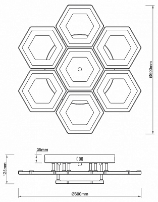 Потолочная люстра Escada Hexagon 10204/7LED 400_400_2219163