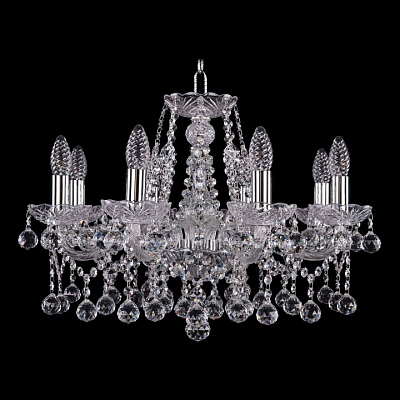 Подвесная люстра Bohemia Ivele Crystal 1413 1413/8/200/Ni/Balls 400_400_2426837