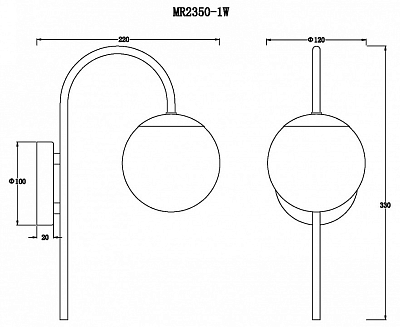 Бра MyFar Cassia MR2350-1W 400_400_1994771